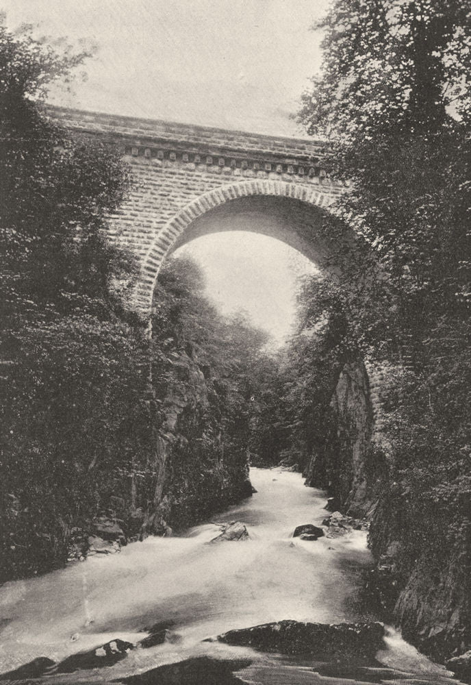 PYRÉNÉES- ATLANTIQUES. Eaux- Chaudes. Pont D'Enfer 1895 old print